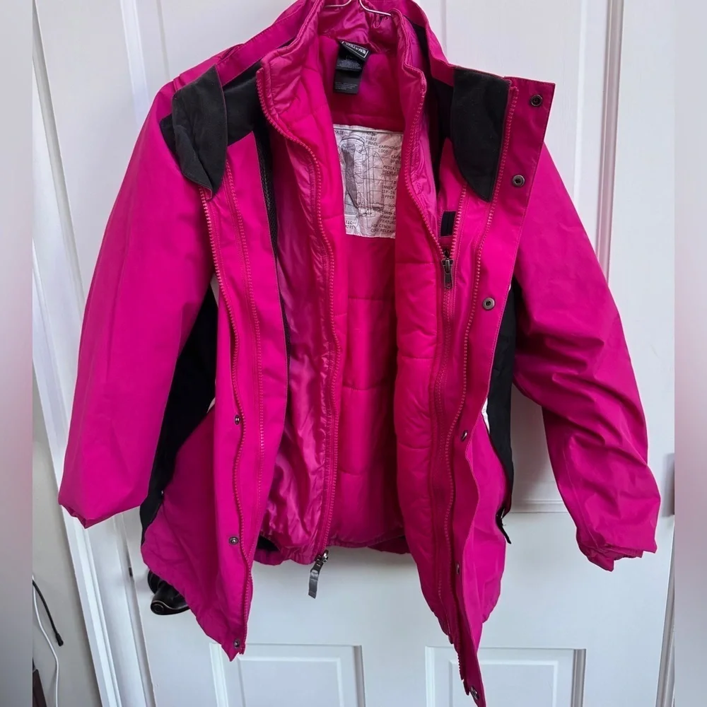 The North Face Girls Large 14/16 Kids Pink and Black TriClimate System Jacket